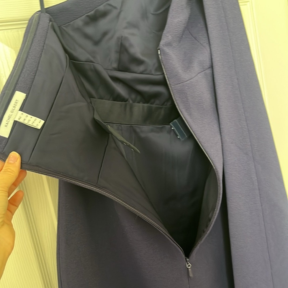 NWOT $1200 MRPs Rachel Gilbert Clara dress in dark indigo size 8 - Picture 17 of 17
